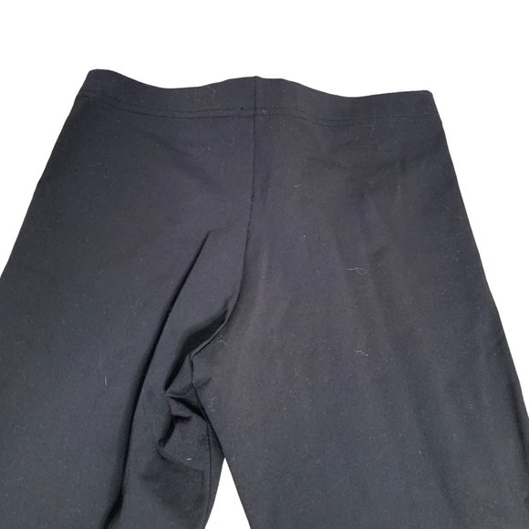 Benjamin Jay Leather Zip Ankle Leggings S Black Elastic Waist Pullon Mid Rise - Picture 5 of 6